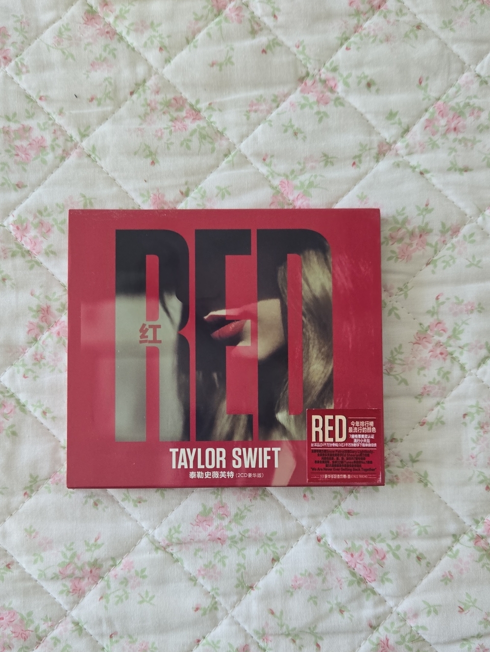 Taylor Swift Red Album Cover - Red and Black Chinese Edition